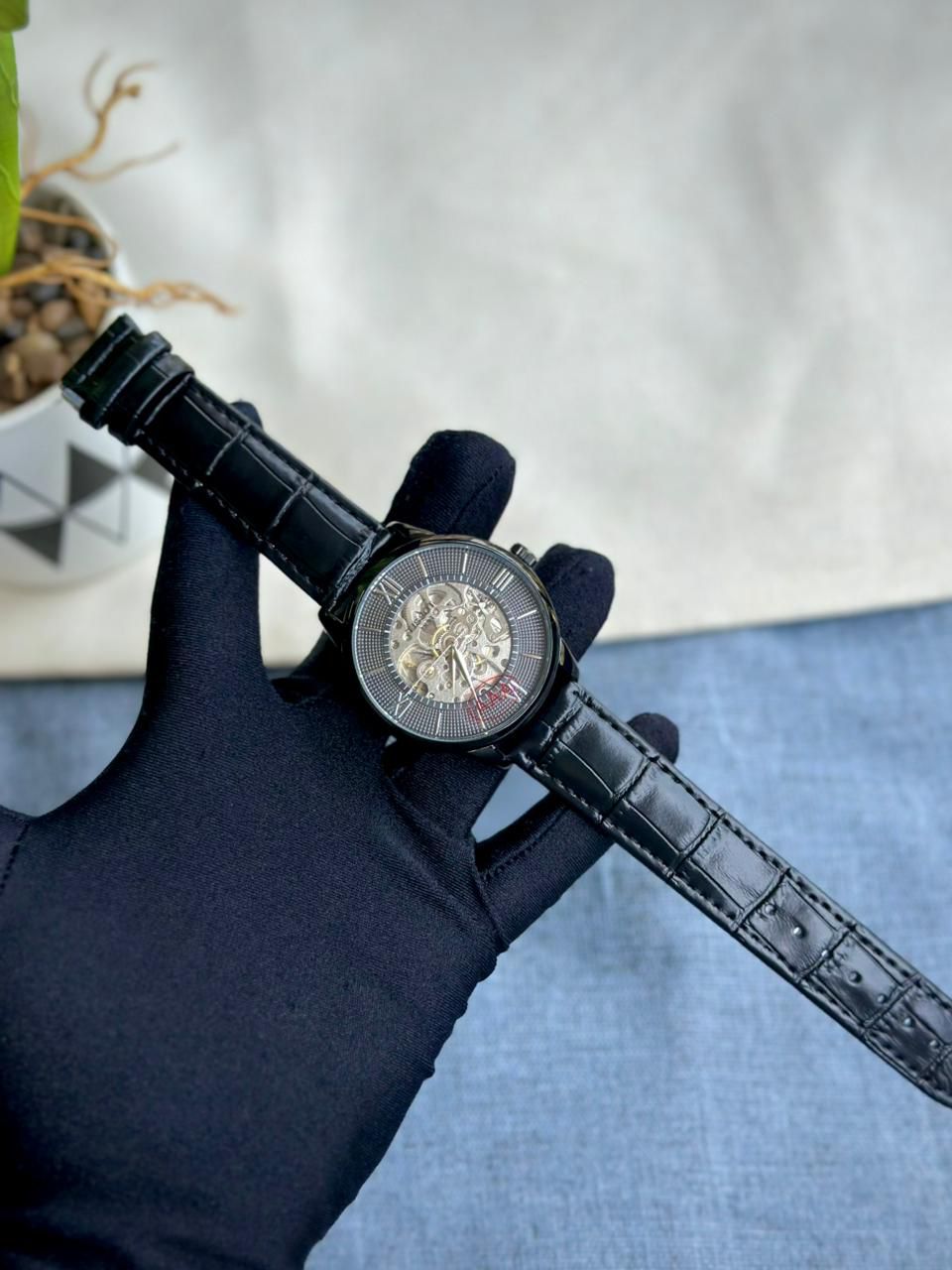 Premium Hublot Skeleton Chronograph | Industrial Titanium-Finish Bracelet | Luxury Open-Dial Masterpiece