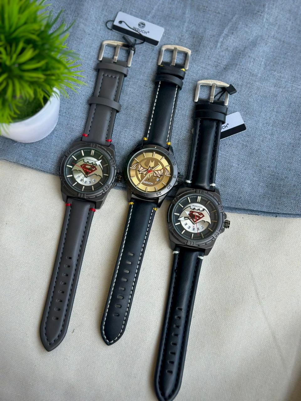 Insuch Limited Edition "World’s Finest" Hybrid Luxury Watch - Shadow Grey & Red