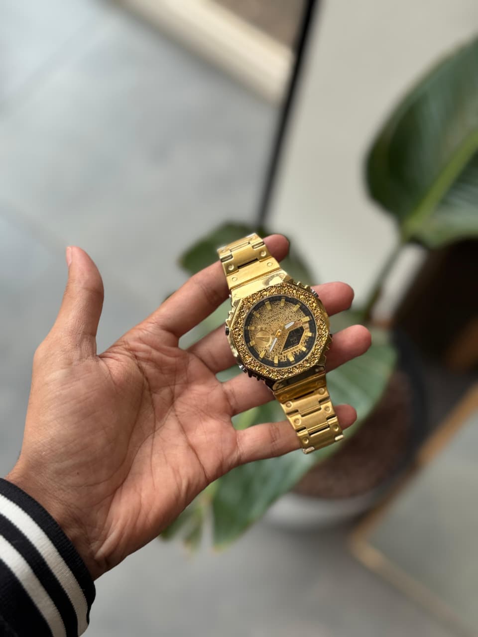 Premium Metal Edition CasiOak Series – Luxury Dual-Time Men’s Watch
