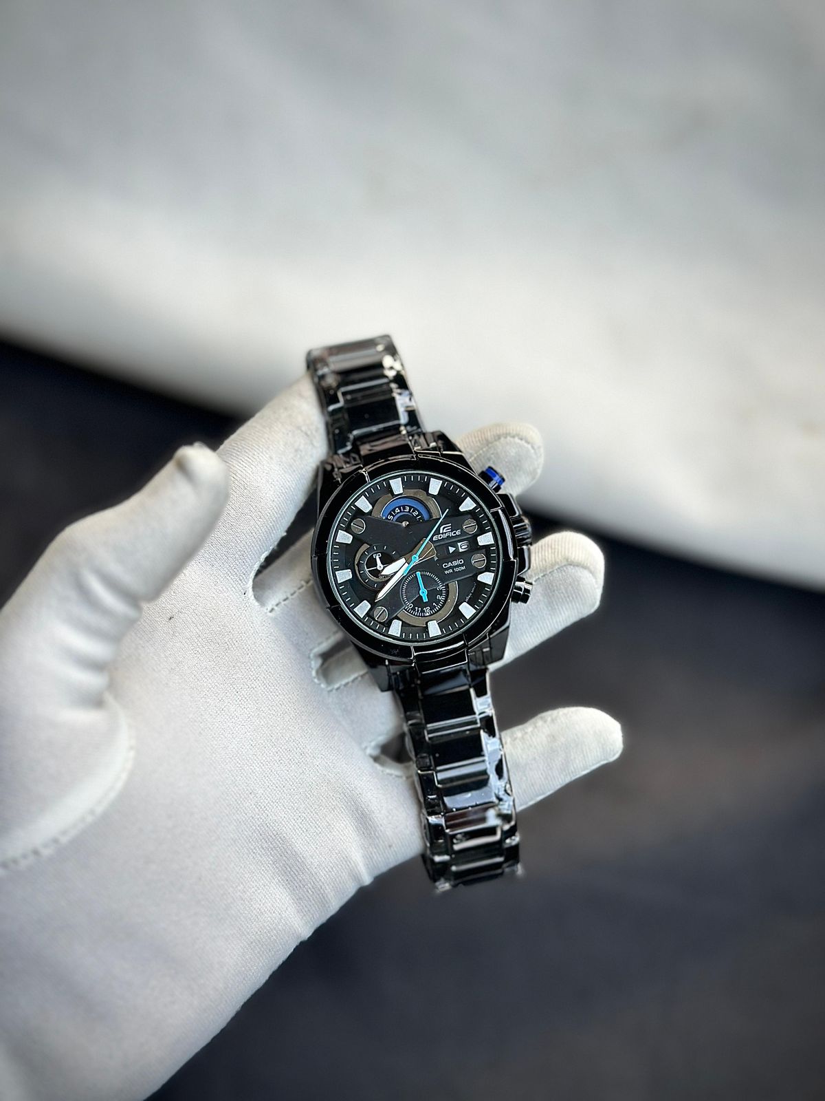 Premium Edifice Multi-Function Chronograph | Stainless Steel Link Bracelet | Luxury Business-Sport Timepiece