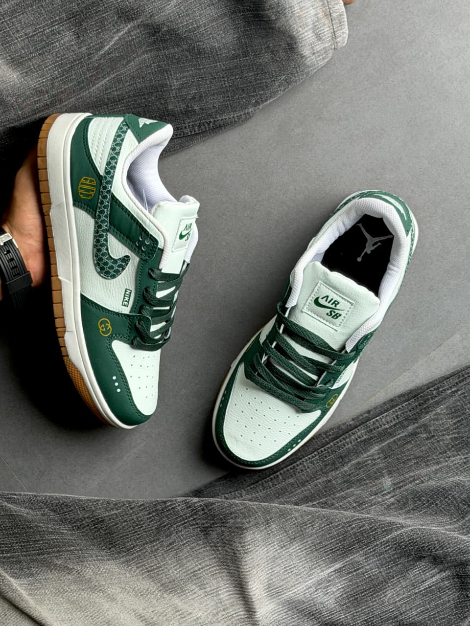 Nike Dunk SB "Forest Green & Gucci" Edition – Premium Graphic Streetwear Sneakers
