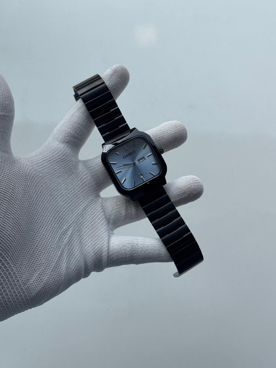 Casio Black Dial Stainless Steel Watch | Premium Minimal Analog Watch for Men & Women