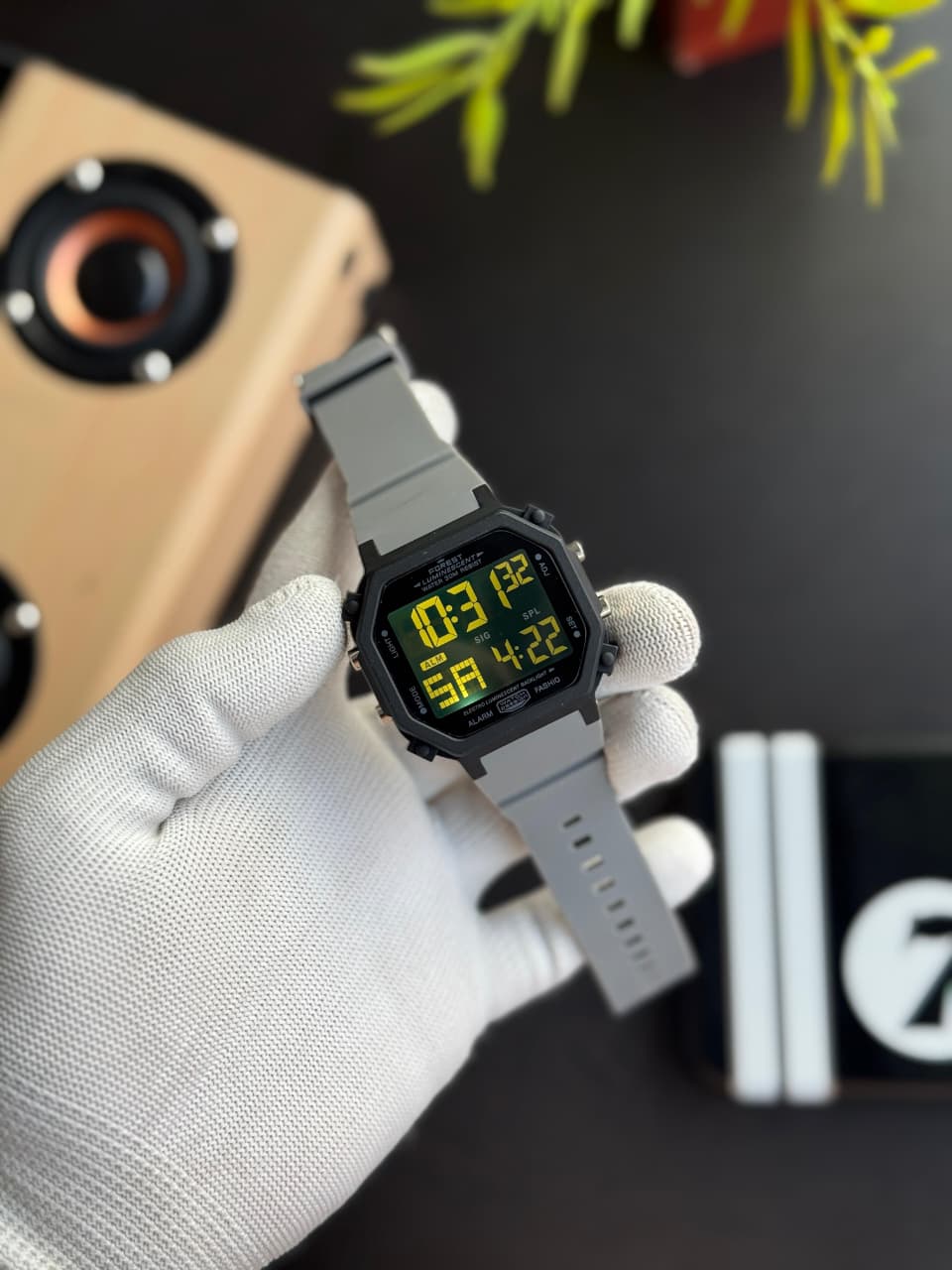 Stealth Black Digital Sport Watch – Neon High-Contrast Edition