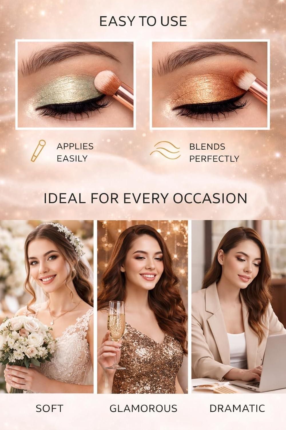 Eyeshadow Palette Shimmer & Glitter Shades �(Pack of 1)