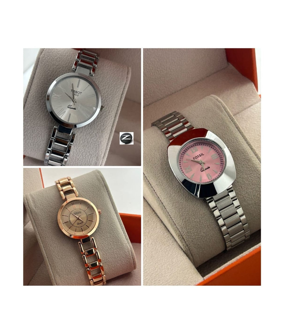 TISSOT & FOSSIL (3 COMBO) Ladies Watch