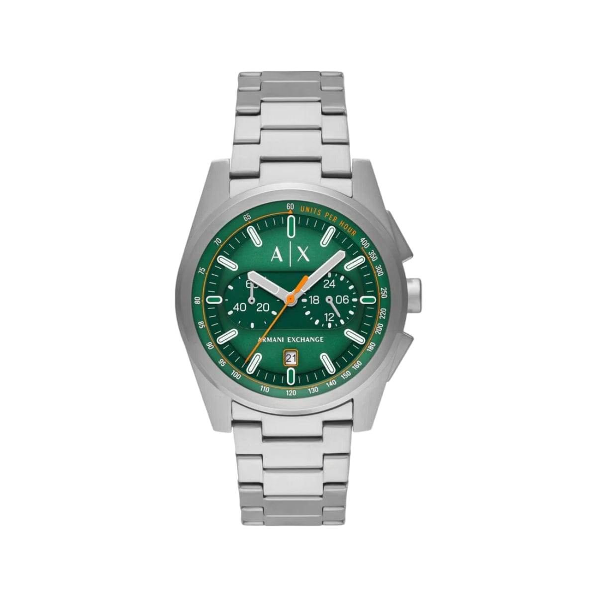 Exchange Quartz Green Dial Chronograph Stainless Steel Men Watch AX2862