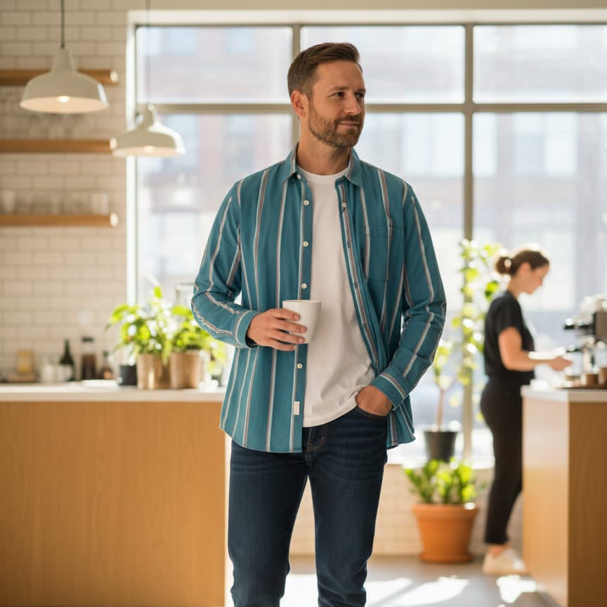 KNIFE FULL SLEEVE LINE SHIRT