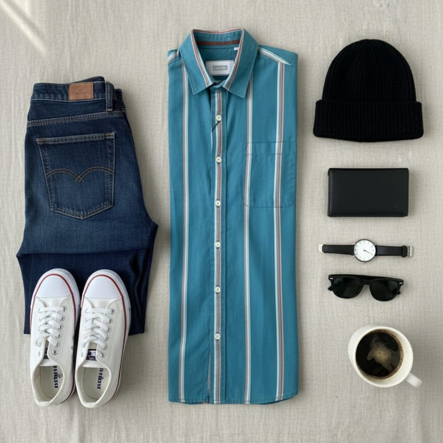 KNIFE FULL SLEEVE LINE SHIRT