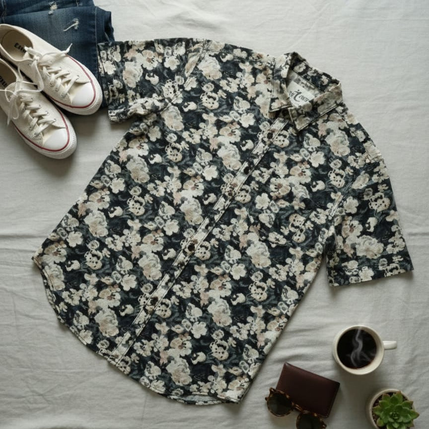 YOTH RELAXED MEN HALF SELEVE SHIRT