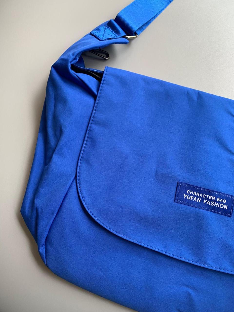Premium Cobalt Blue Crossbody Messenger Bag - Lightweight & Minimalist