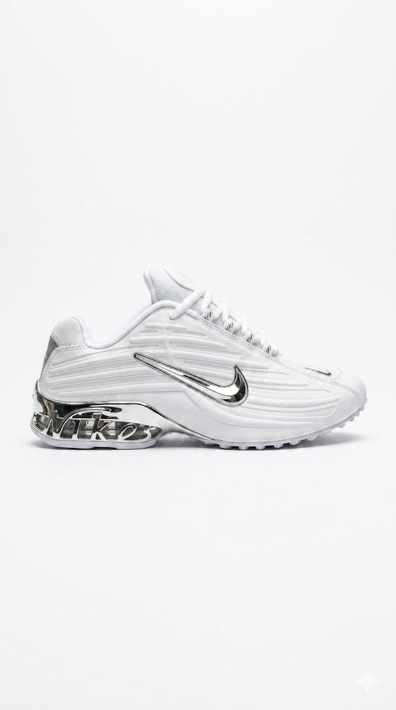 Nike Shox R4 'Metallic Silver & White' – Performance and Style Combined