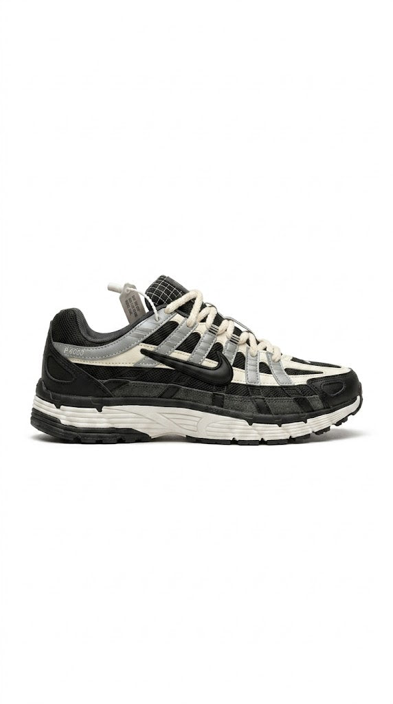 Nike P-6000 "Triple Black & Anthracite" – Retro Tech-Runner Sneakers