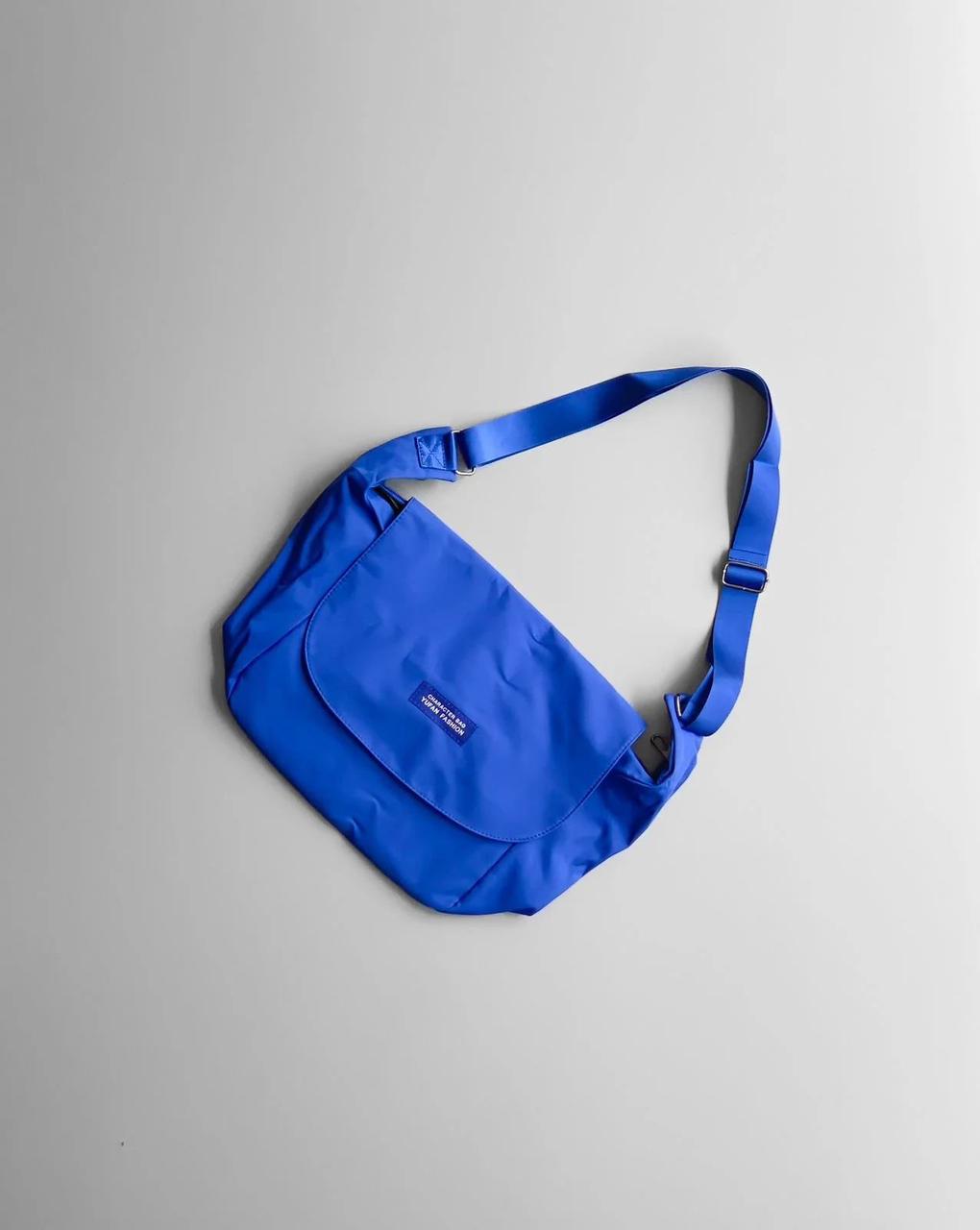 Premium Cobalt Blue Crossbody Messenger Bag - Lightweight & Minimalist