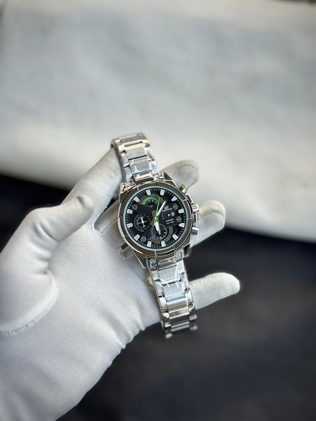Premium Edifice Multi-Function Chronograph | Stainless Steel Link Bracelet | Luxury Business-Sport Timepiece