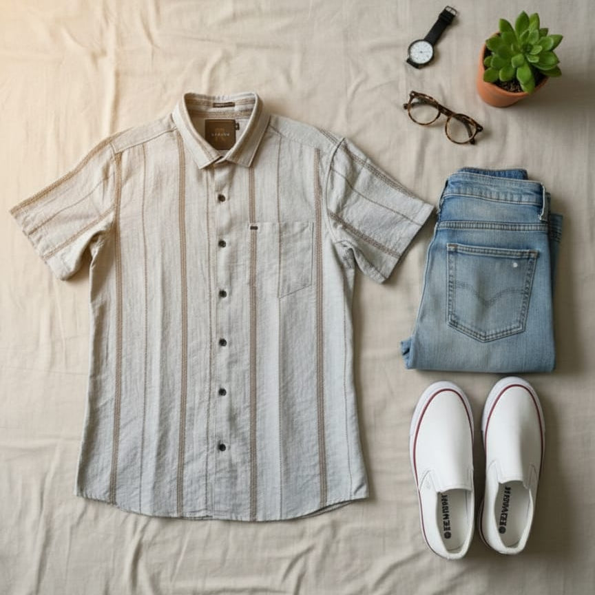 REVLON RELAXED MEN HALF SELEVE SHIRT