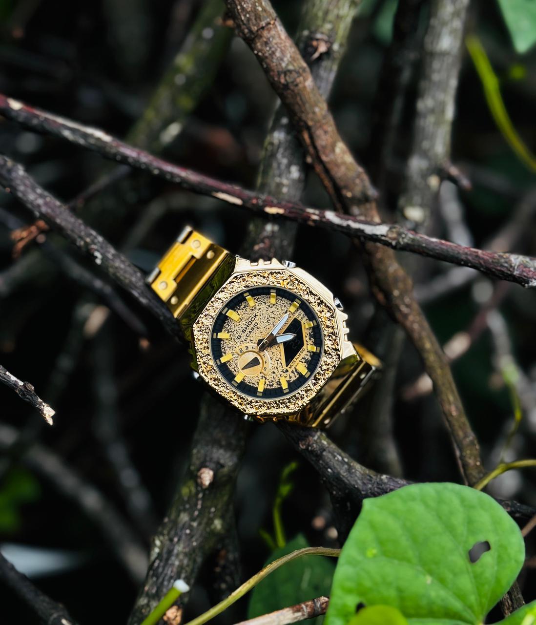 Premium Octagonal "Diamond-Cut" Edition | Hand-Crafted Textured Bezel | Luxury Metallic Hybrid Watch