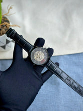 Premium Hublot Skeleton Chronograph | Industrial Titanium-Finish Bracelet | Luxury Open-Dial Masterpiece
