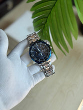Edifice Premium Chronograph | Blue Ion-Plated Bezel | Luxury Stainless Steel Men’s Executive Watch