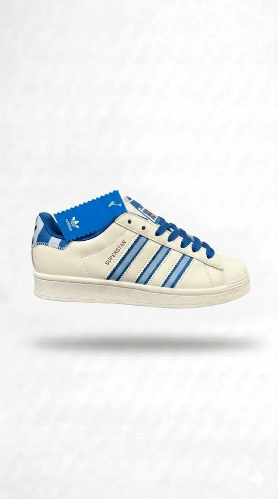 Adidas Superstar "London" Edition – Off-White & Royal Blue Premium Sneakers