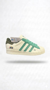 Adidas x Gucci Limited Edition Superstar – Cream & Emerald Green Luxury Sneakers