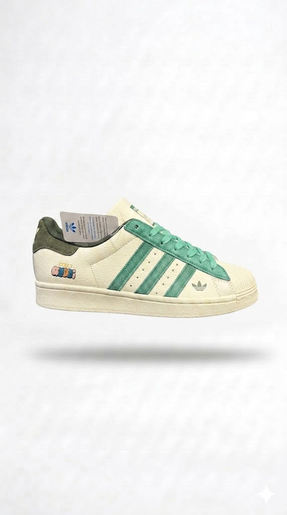 Adidas x Gucci Limited Edition Superstar – Cream & Emerald Green Luxury Sneakers
