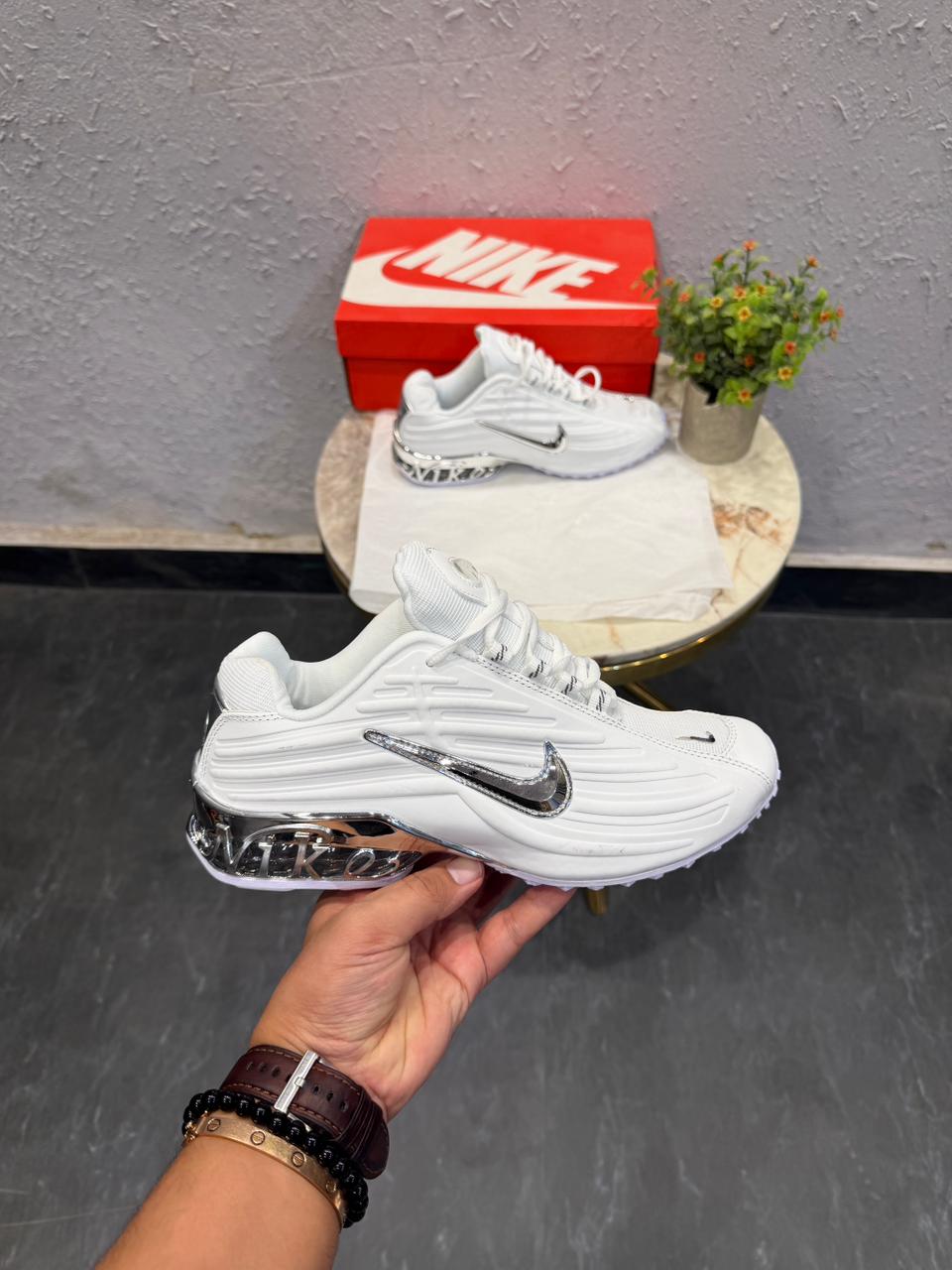 Nike Air Max Plus "Metallic Chrome" – Triple White & Silver Limited Edition