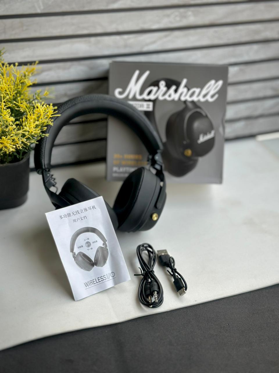 Marshall Monitor III Wireless Bluetooth Headphones – Deep Bass | 30+ Hours Playtime | Premium Over-Ear Headset