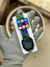 Casio "World Time" Illuminator – Heritage Series with Premium Green Leather Strap