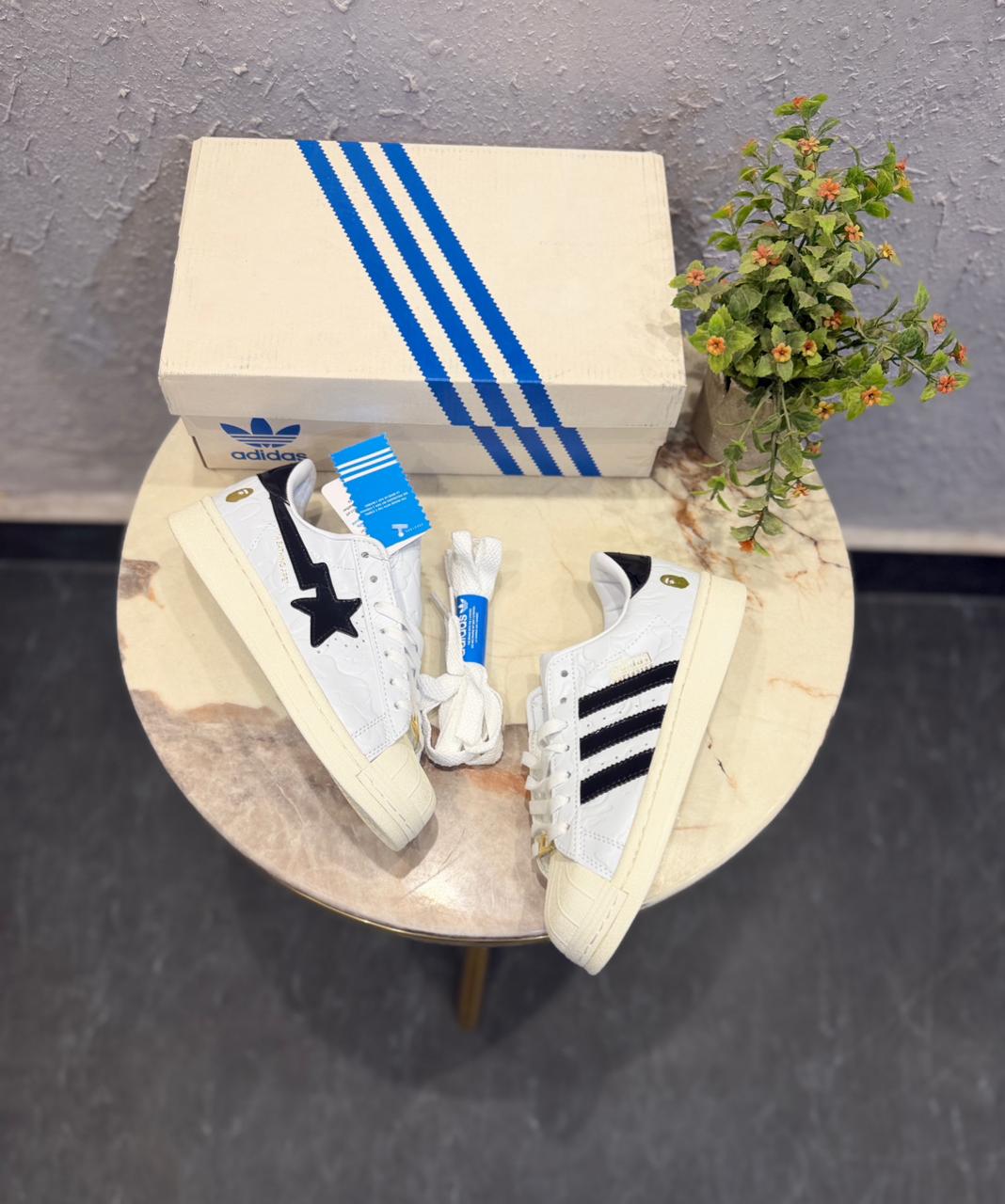 Adidas x BAPE Superstar "50th Anniversary" – Limited Edition Camo Embossed Sneakers