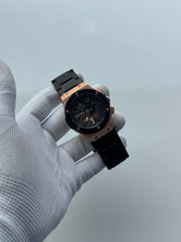 Luxury Skeleton Dial Rose Gold Watch | Premium Black Strap Designer Watch for Men