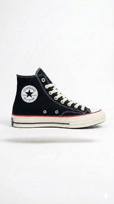 Classic High-Top Canvas Sneakers – Chuck 70 Edition with Red Detail