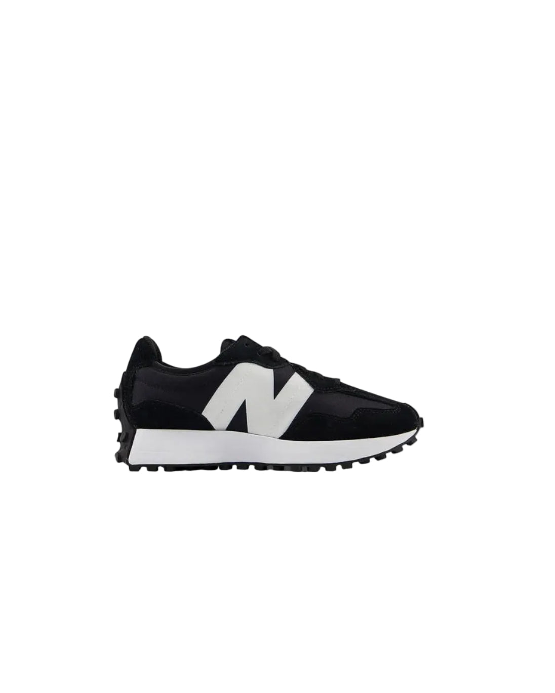 327 sneaker in black and white