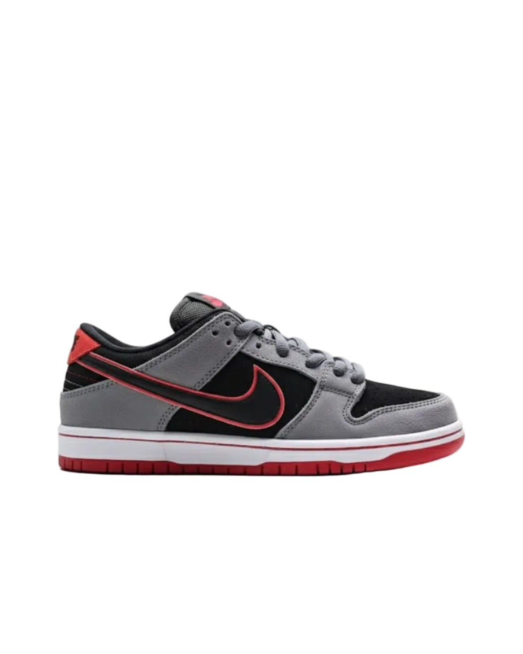 SB Dunk dark grey and red