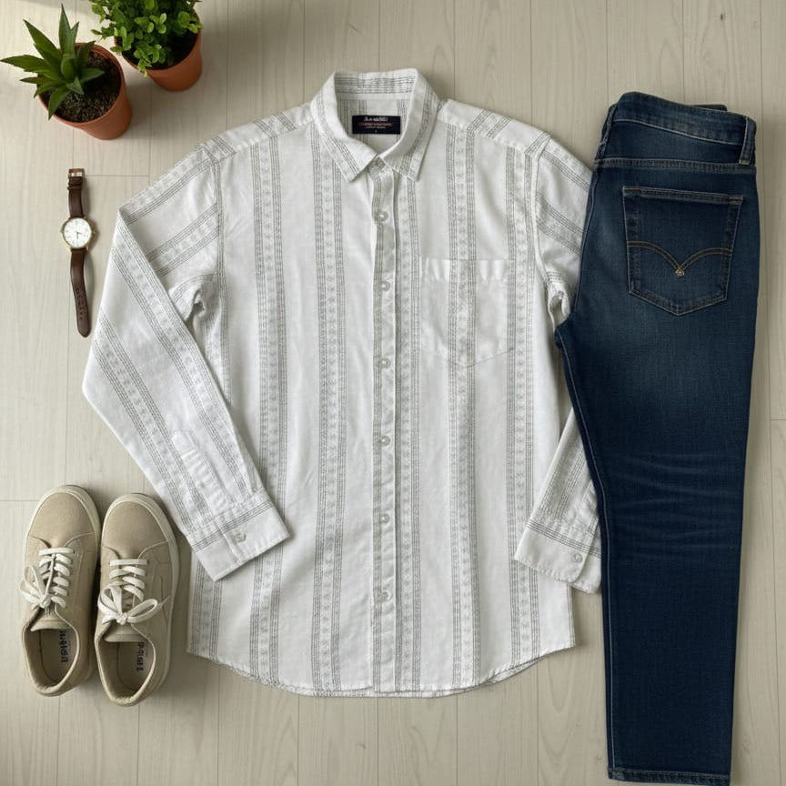 LAP FULL SLEEVE LINE SHIRT