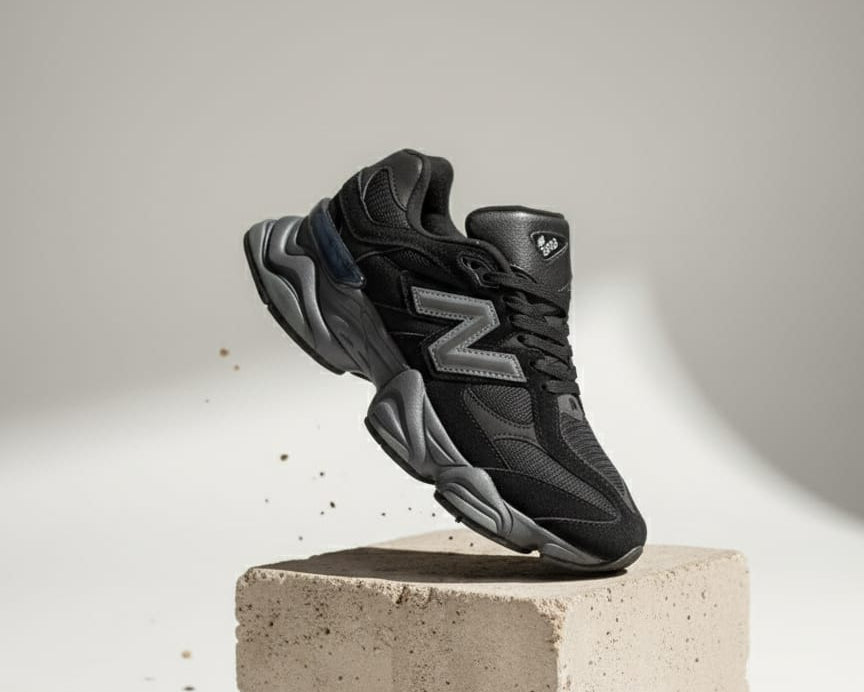 New Balance 9060 Black Castlerock Rain Cloud sneaker.