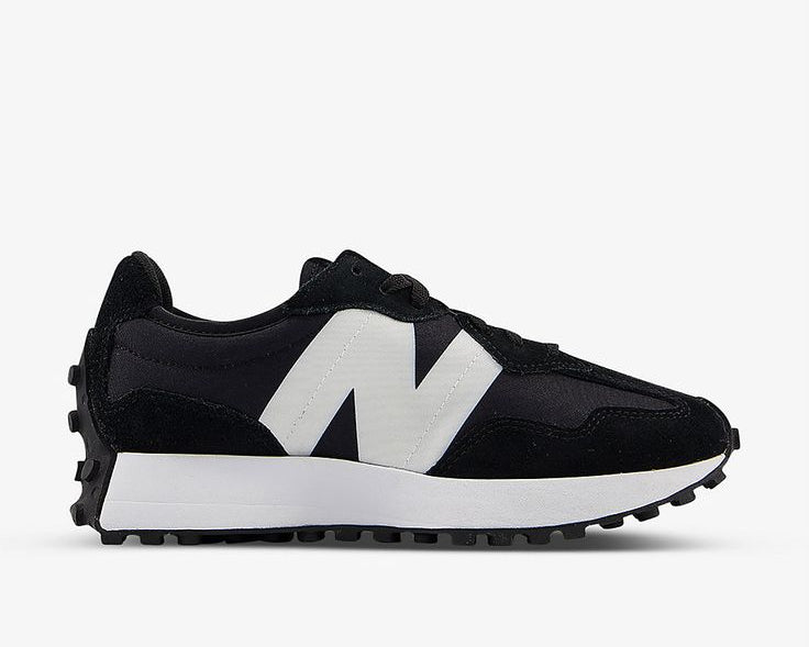 New Balance 327 sneaker in black and white