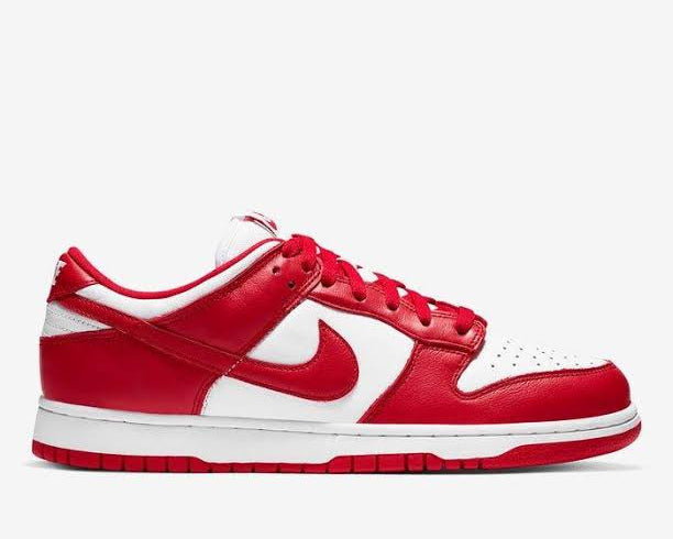 Nike Dunk Low "University Red" sneaker.