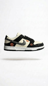 Nike SB Dunk Low "Hyper-Custom" Edition – Bone White & Black with Orange Accents