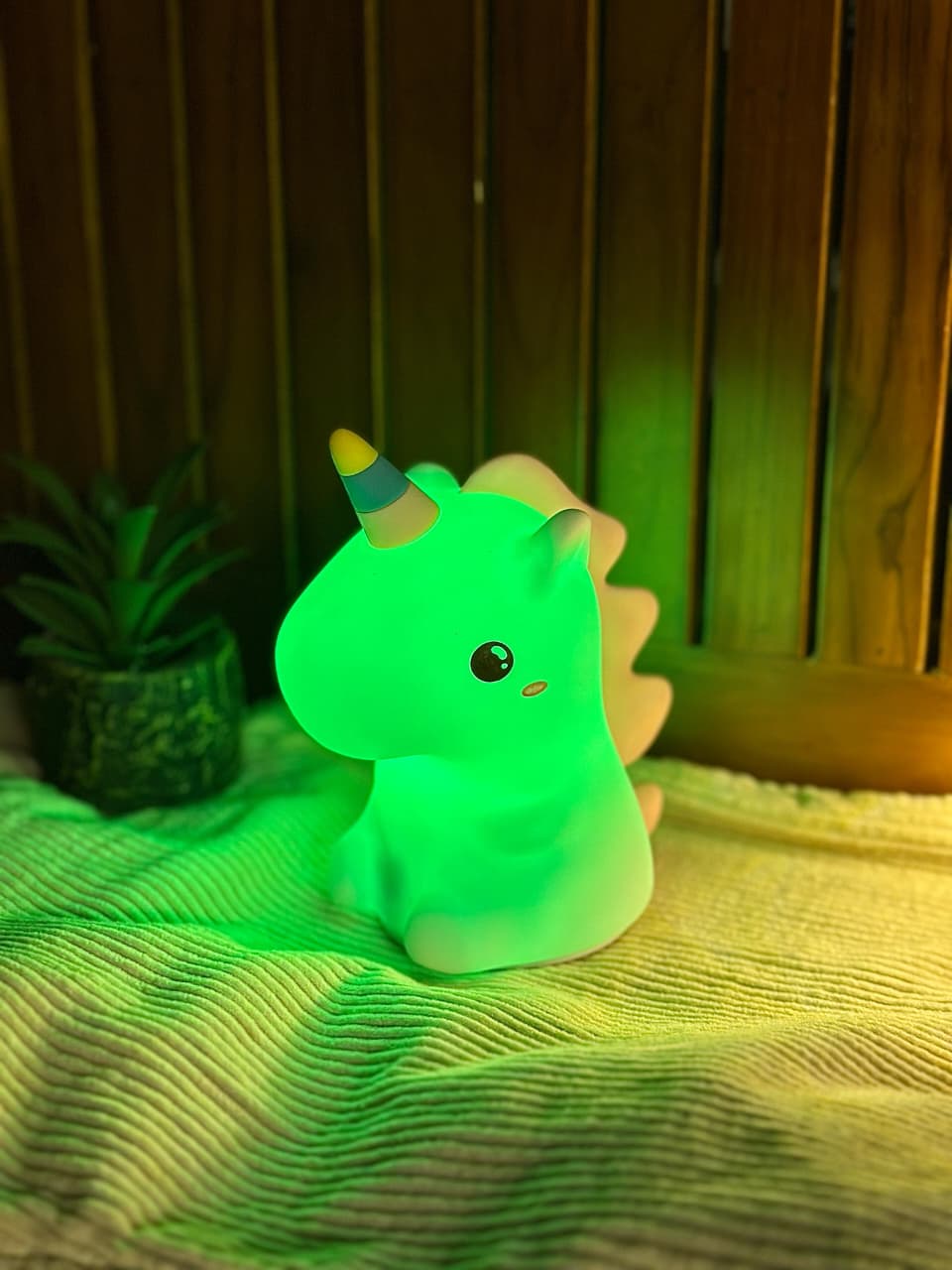 Cute Silicone Unicorn LED Night Light – Soft Color-Changing Touch Sensor Lamp for Kids