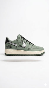 Nike Air Force 1 Custom "The North Face" Edition – Sage Green & Patent Black