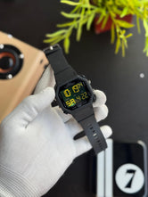 Stealth Black Digital Sport Watch – Neon High-Contrast Edition