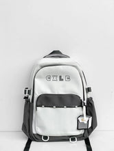 Premium Option: CXLE Urban Tech Backpack – Monochromatic Slate & Frost  Sporty Option: CXLE Multi-Compartment Contrast Daypack  Minimalist Option: CXLE Series Explorer Backpack with Bernie Bear Charm