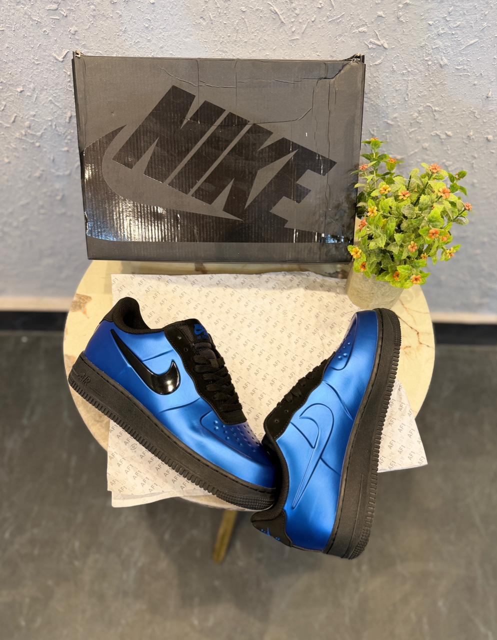 Nike Air Force 1 Low "Electric Blue Foamposite" – Metallic Blue & Black Limited Edition