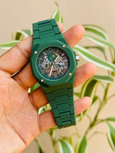 Contemporary Executive "Oak" Series | Octagonal Bolted Bezel | Premium Integrated Link Bracelet