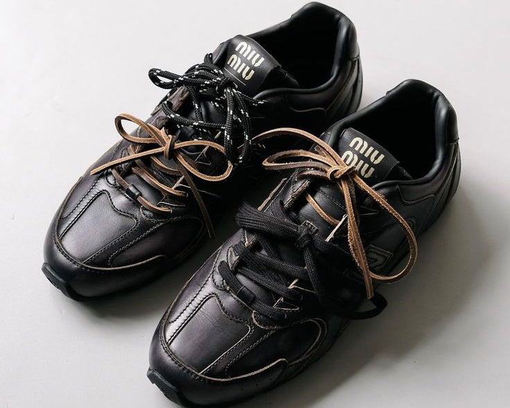 New Balance Miu Miu 530 black vintage-leather