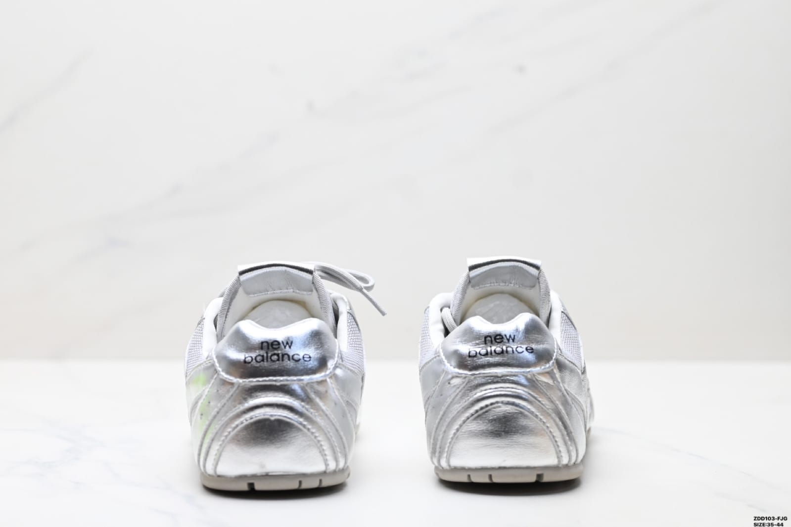 New Balance x Miu Miu 530 SL sneaker in silver metallic leather