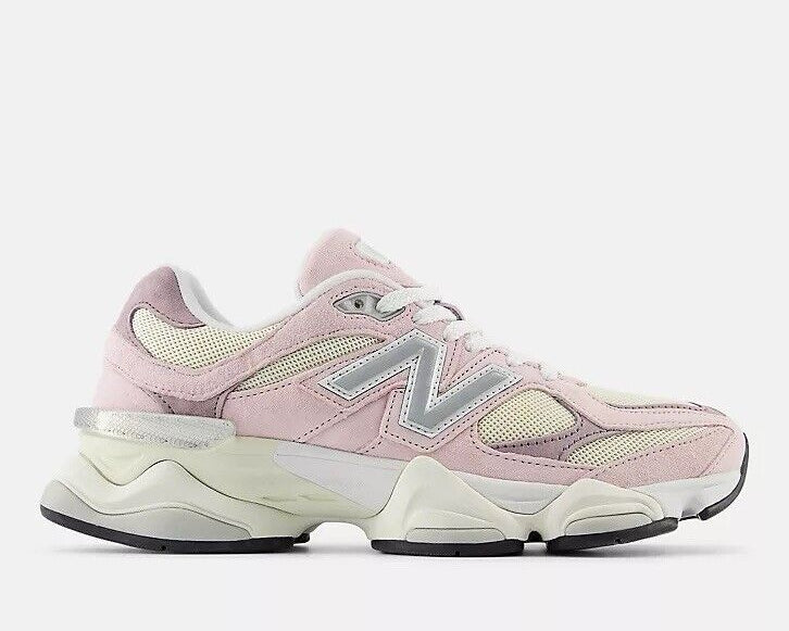 New Balance 9060 sneaker in the "Rose Sugar Angora" or "Crystal Pink" colorway