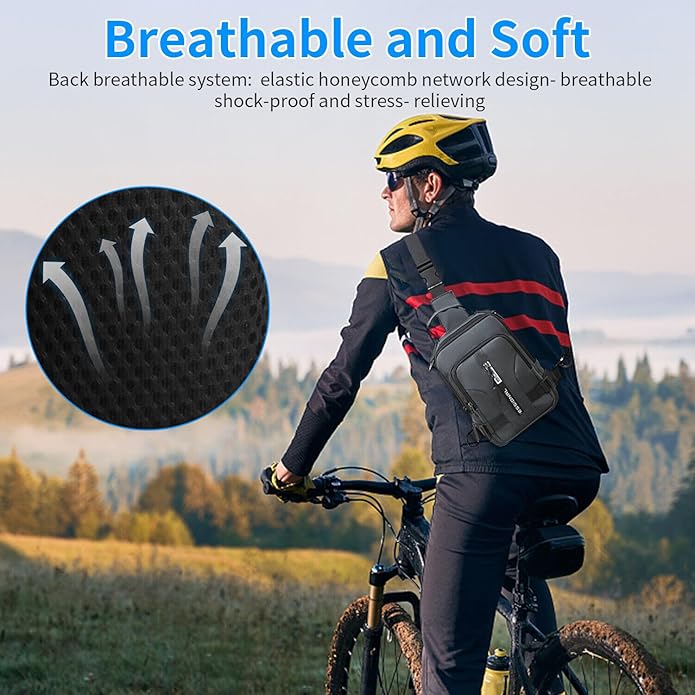 Waterproof Chest Sling Bag for Men Shoulder Gadget Organizer Crossbody Backpack