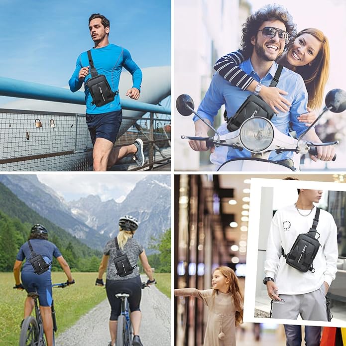 Waterproof Chest Sling Bag for Men Shoulder Gadget Organizer Crossbody Backpack